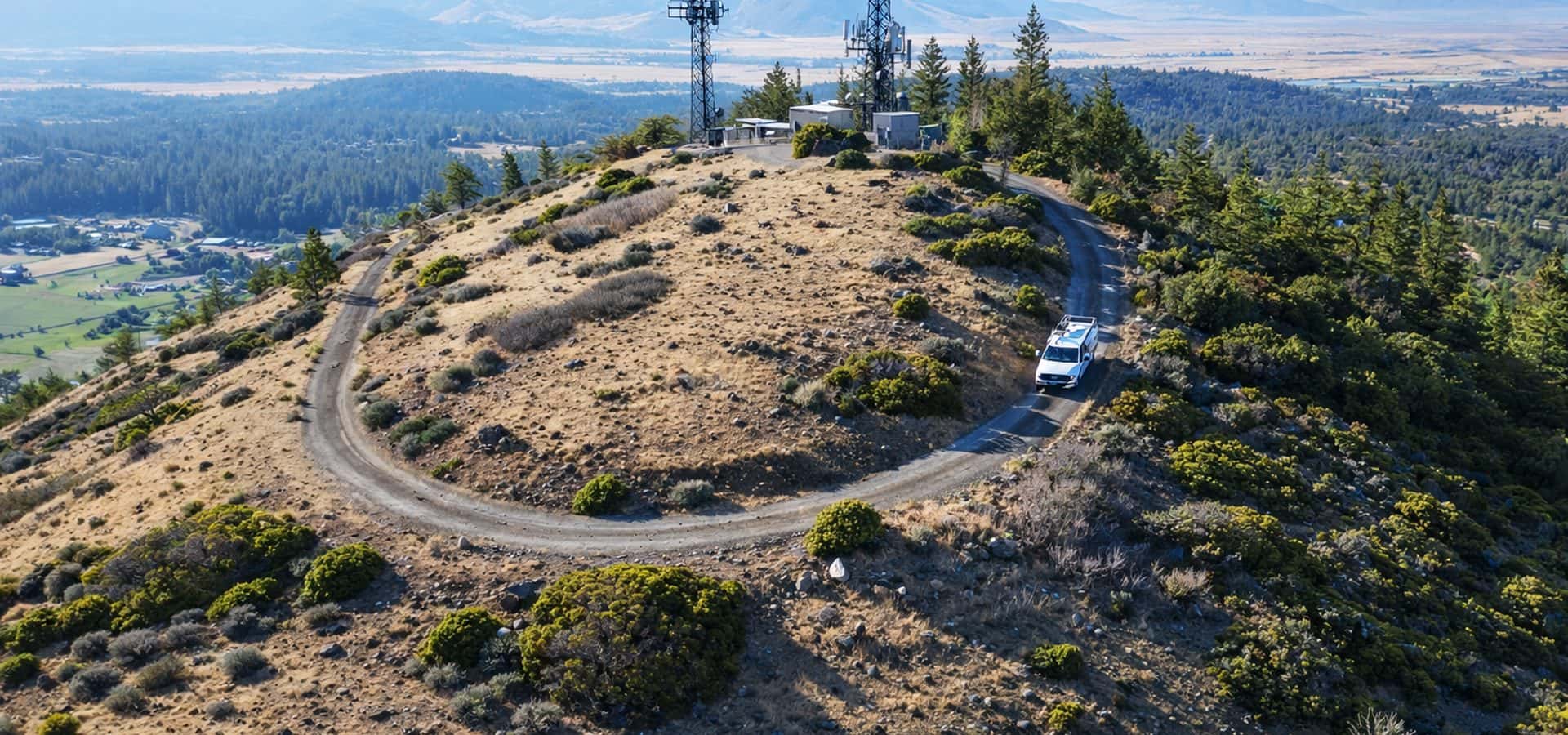 Succeed.Net truck at one of our hilltop tower sites